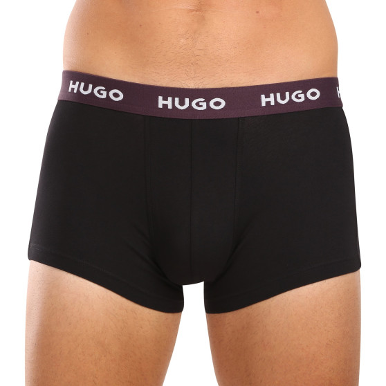 3PACK fekete HUGO férfi boxeralsó (50517878 988)