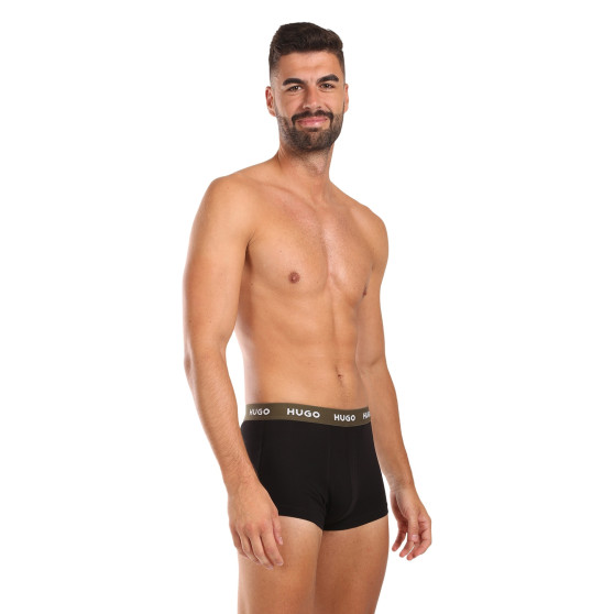 3PACK fekete HUGO férfi boxeralsó (50517878 988)