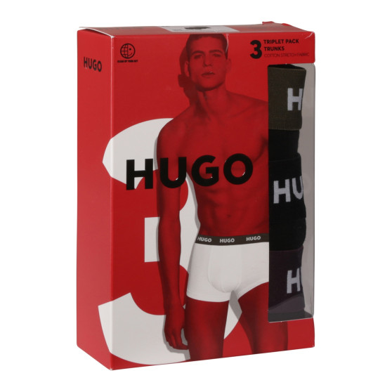 3PACK fekete HUGO férfi boxeralsó (50517878 988)