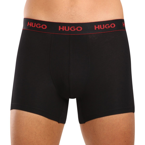 3PACK fekete HUGO férfi boxeralsó (50517886 991)