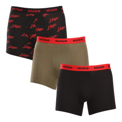 3PACK többszínű HUGO férfi boxeralsó (50517887 984)