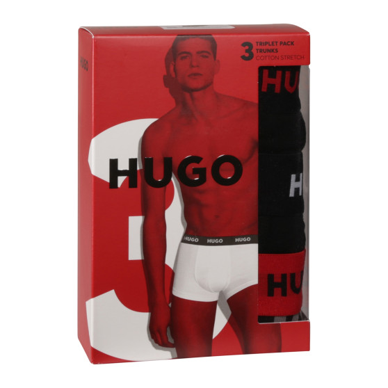 3PACK többszínű HUGO férfi boxeralsó (50517894 980)