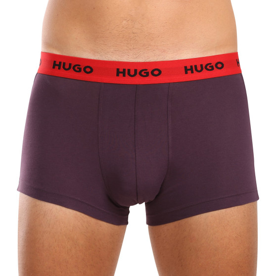 3PACK többszínű HUGO férfi boxeralsó (50517894 982)