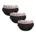 3PACK Fekete Calvin Klein férfi slip alsónadrág (NB3073A-Q09)