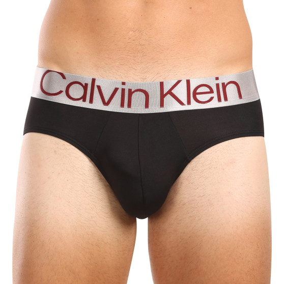 3PACK Fekete Calvin Klein férfi slip alsónadrág (NB3073A-Q09)