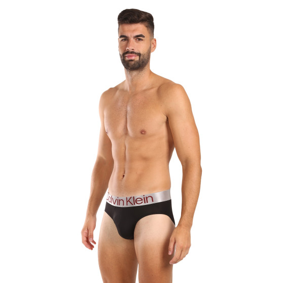 3PACK Fekete Calvin Klein férfi slip alsónadrág (NB3073A-Q09)