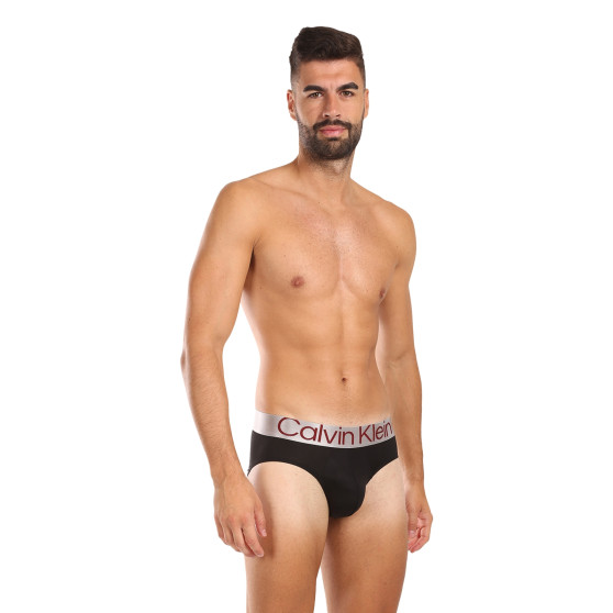 3PACK Fekete Calvin Klein férfi slip alsónadrág (NB3073A-Q09)