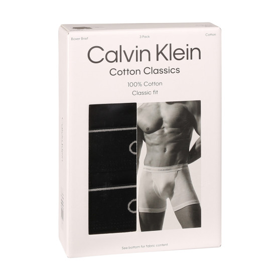 3PACK fekete Calvin Klein férfi boxeralsó (NB4003A-001)