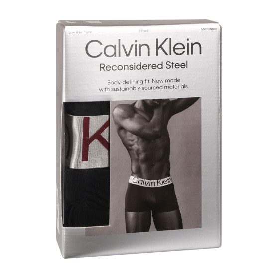 3PACK fekete Calvin Klein férfi boxeralsó (NB3074A-Q09)