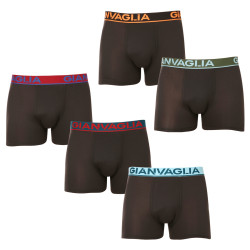 5PACK fekete Gianvaglia férfi boxeralsó (GVG-5010)